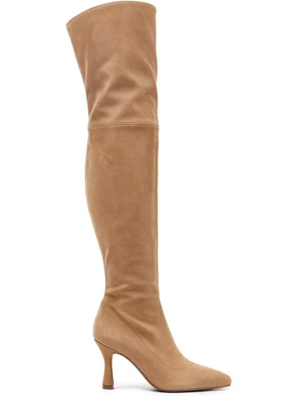 Chic Over the Knee High Boots with Kitten Heel & Zip Closure - Stylish Thigh